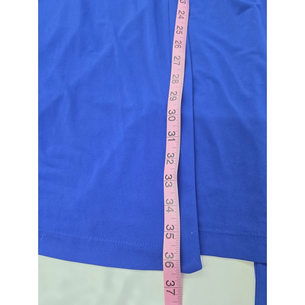 Calvin Klein Womens Royal Blue Long Sleeve Collared Wrap Dress Sz 6 CD6A1RWC New - Picture 4 of 8